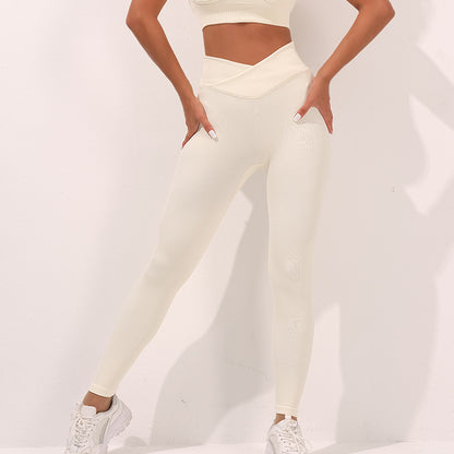 So Strappy - Drawstrings Bra Straps & High-Waist Yoga Pants 3 Variations (7520689750104)